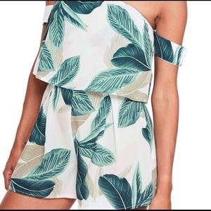 Missguided Tropical Print Short Romper